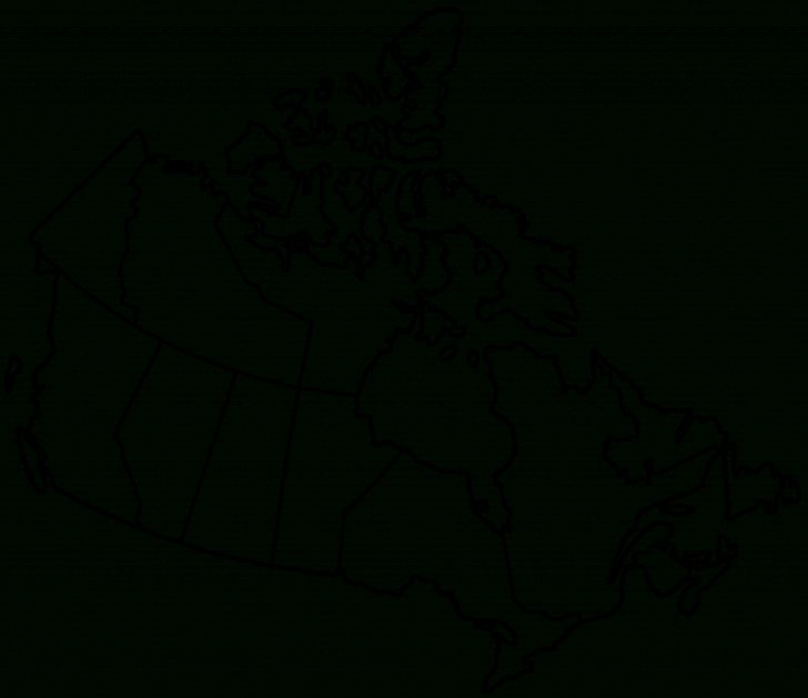 Map Of Canada Black And White Printable