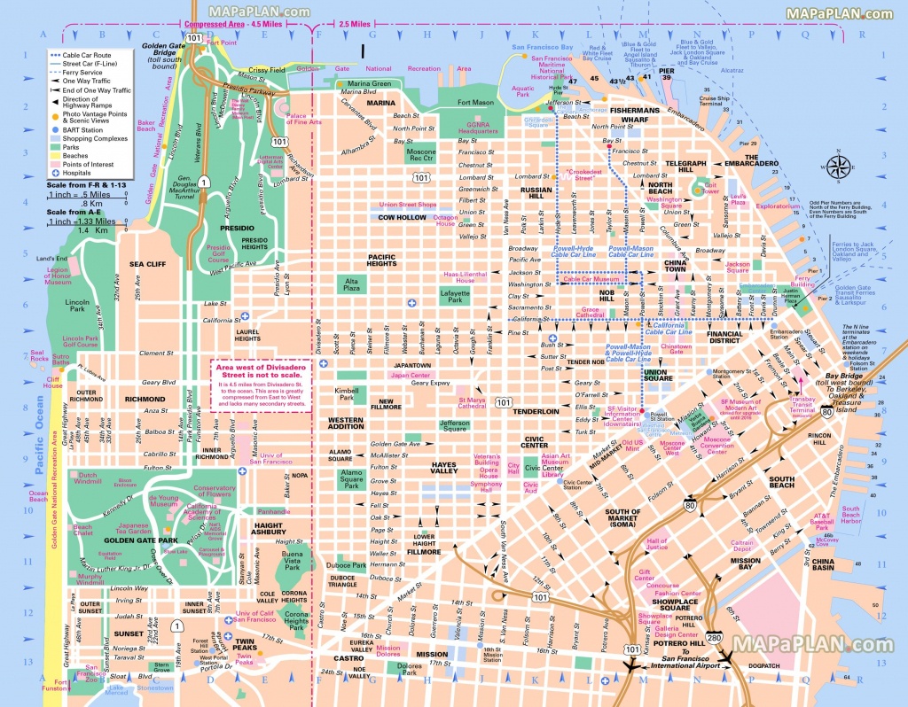 Pinricky Porter On Citythe Bay | San Francisco Map, Map, Usa - San Francisco City Map Printable
