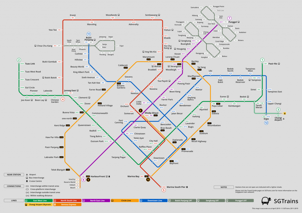 Planning Your Journey | Sgtrains - Singapore Mrt Map Printable