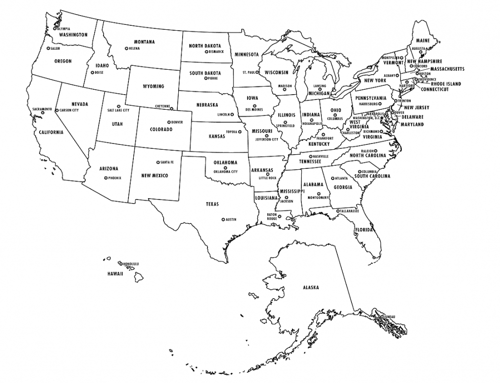 Please Use This Map To Learn All Of Your States And State Capitals - Printable Us Map With Capitals