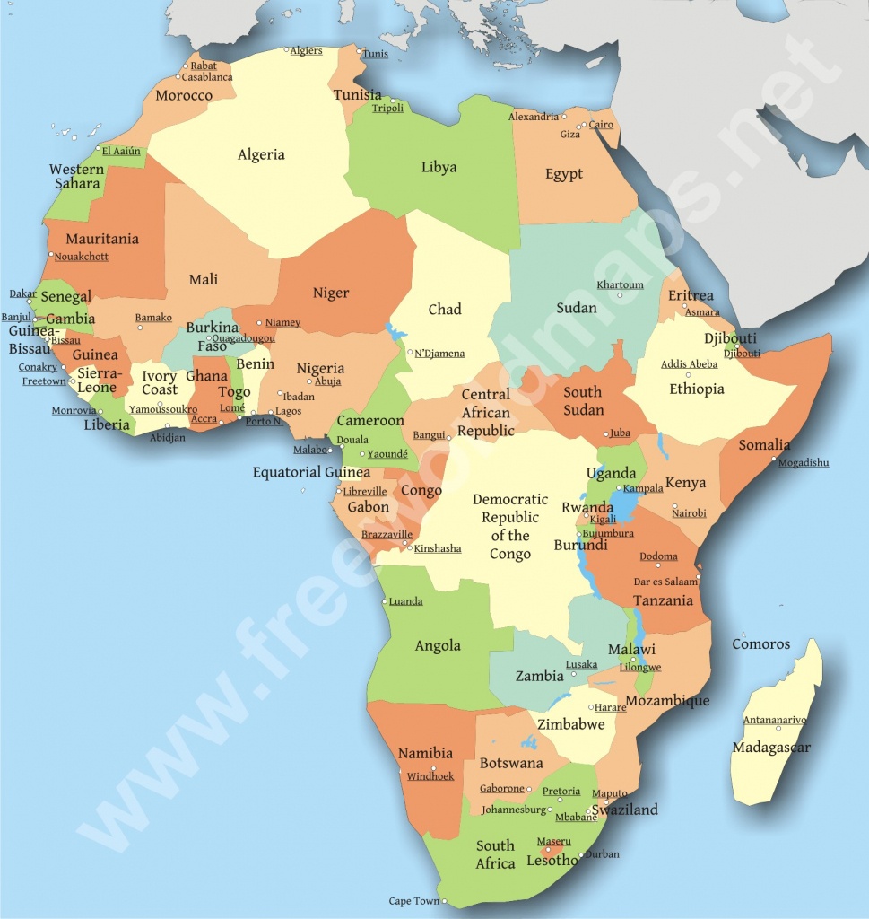 Political Map Of Africa Countries And Capitals I Road Maps Africa - Printable Map Of Africa With Countries And Capitals