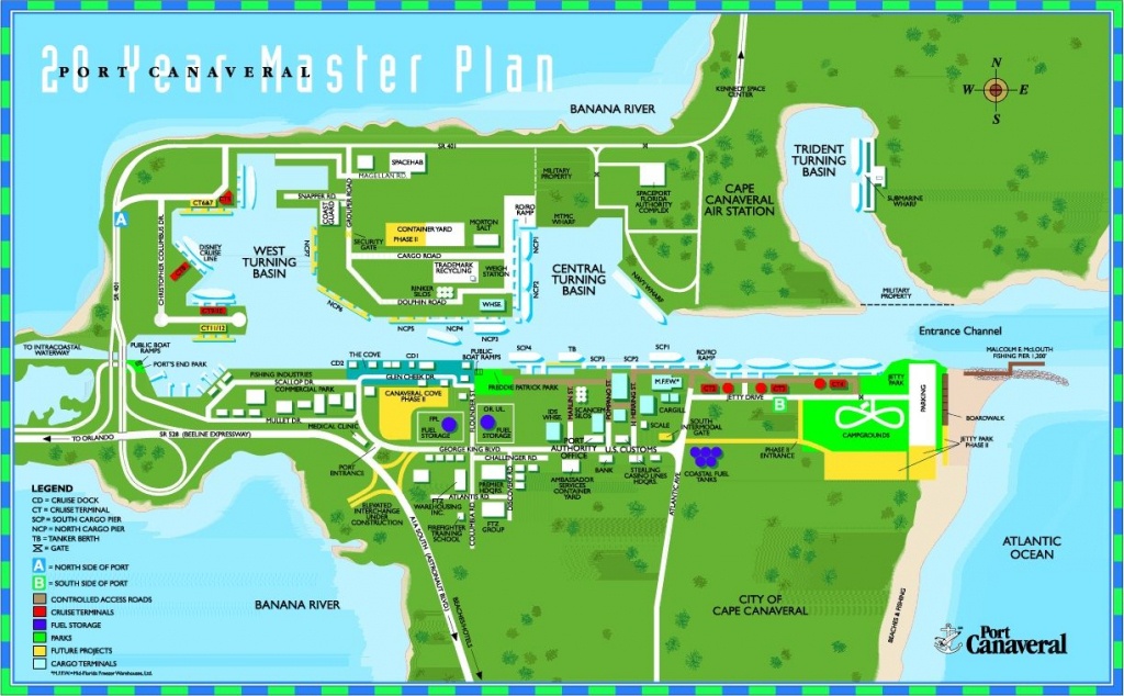 Port Canaveral Port Map | Cruisenewser In 2019 | Cruise, Things To Do - Port Canaveral Florida Map