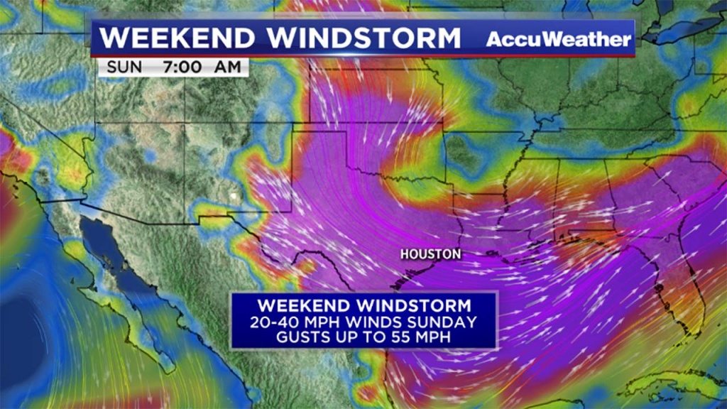 Powerful Windstorm Blows Through Texas This Weekend | Abc13 - Texas Windstorm Map Harris County
