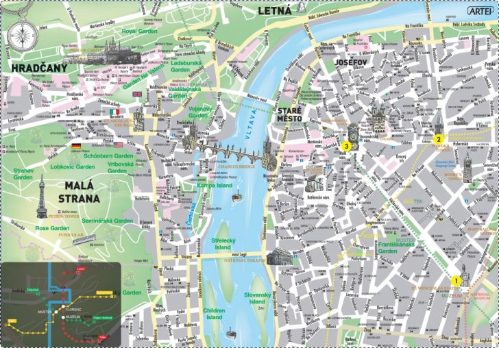 Printable Map Of Prague City Centre