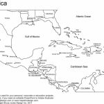 Printable Blank Map Of Central America And The Caribbean With   Printable Map Of Central America