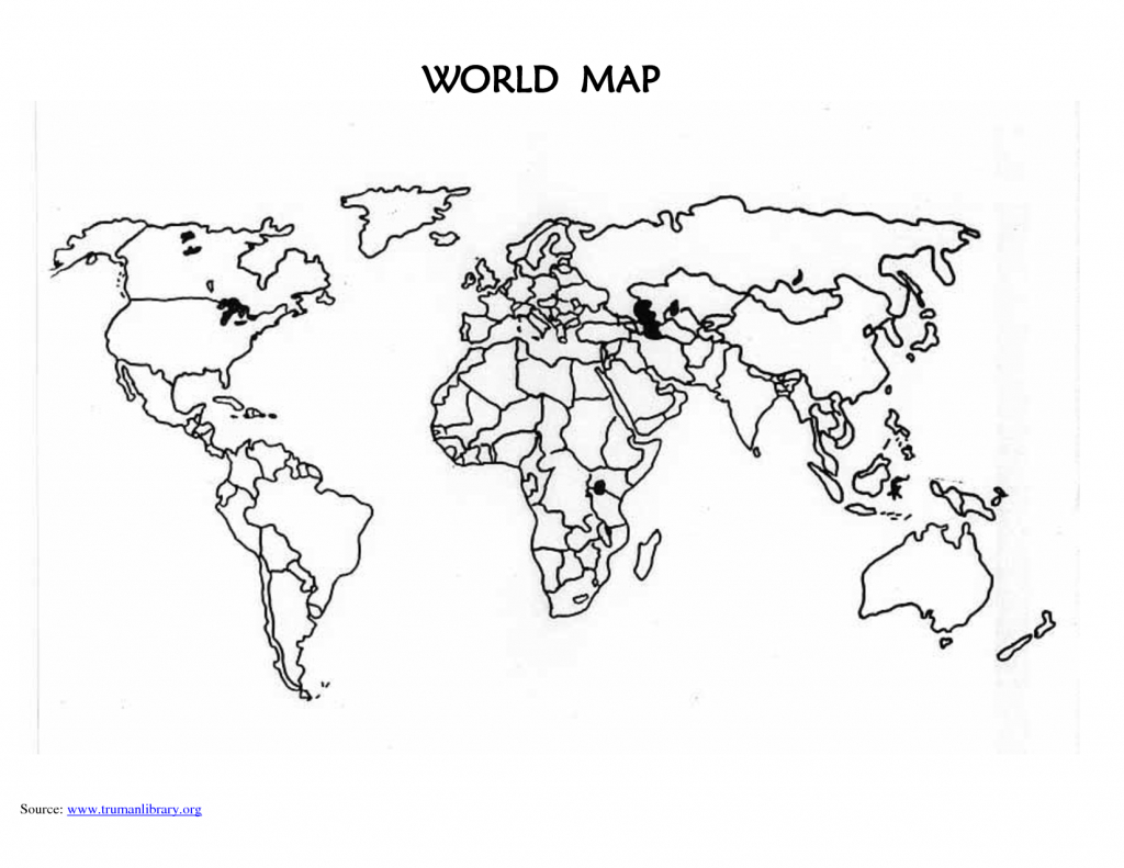 world map outline with countries
