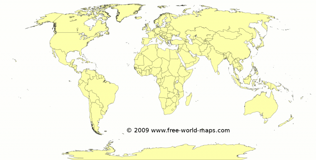 Printable Blank World Maps | Free World Maps - Empty World Map Printable