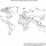 Printable, Blank World Outline Maps • Royalty Free • Globe, Earth   Blackline World Map Printable Free