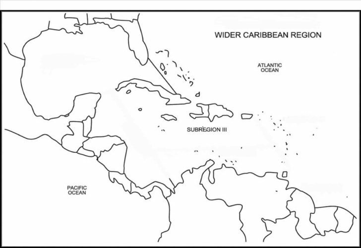 Printable Blank Caribbean Map