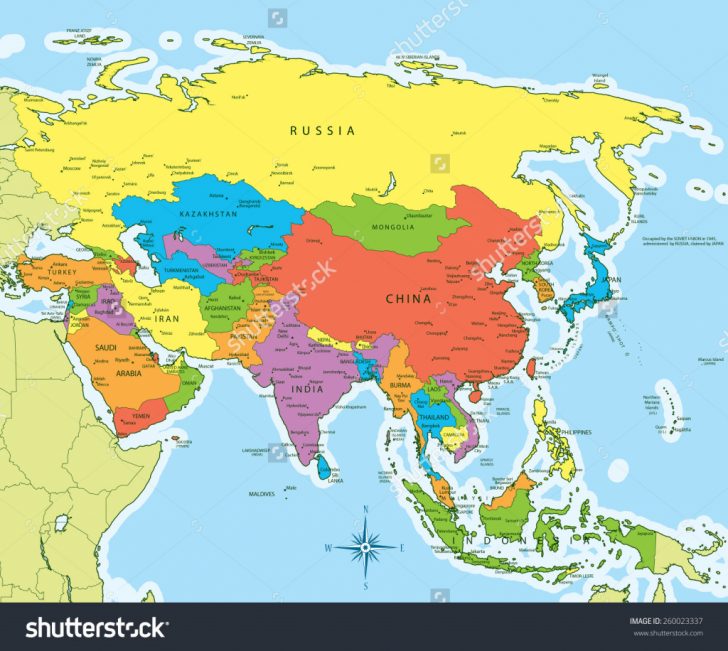 Printable Map Of Asia With Countries And Capitals - Capitalsource ...