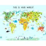 Printable Map Of Asia World For Kids Instant Download Nursery Decor   Kid Friendly World Map Printable