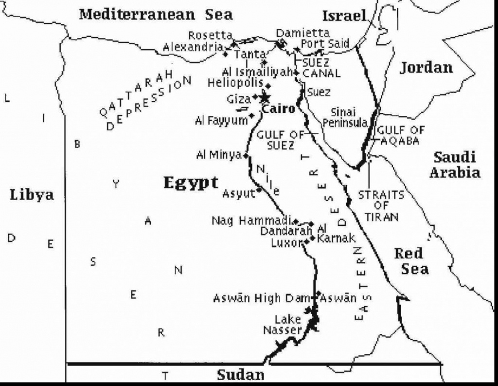 Printable Map Of Egypt And Travel Information | Download Free - Printable Map Of Egypt