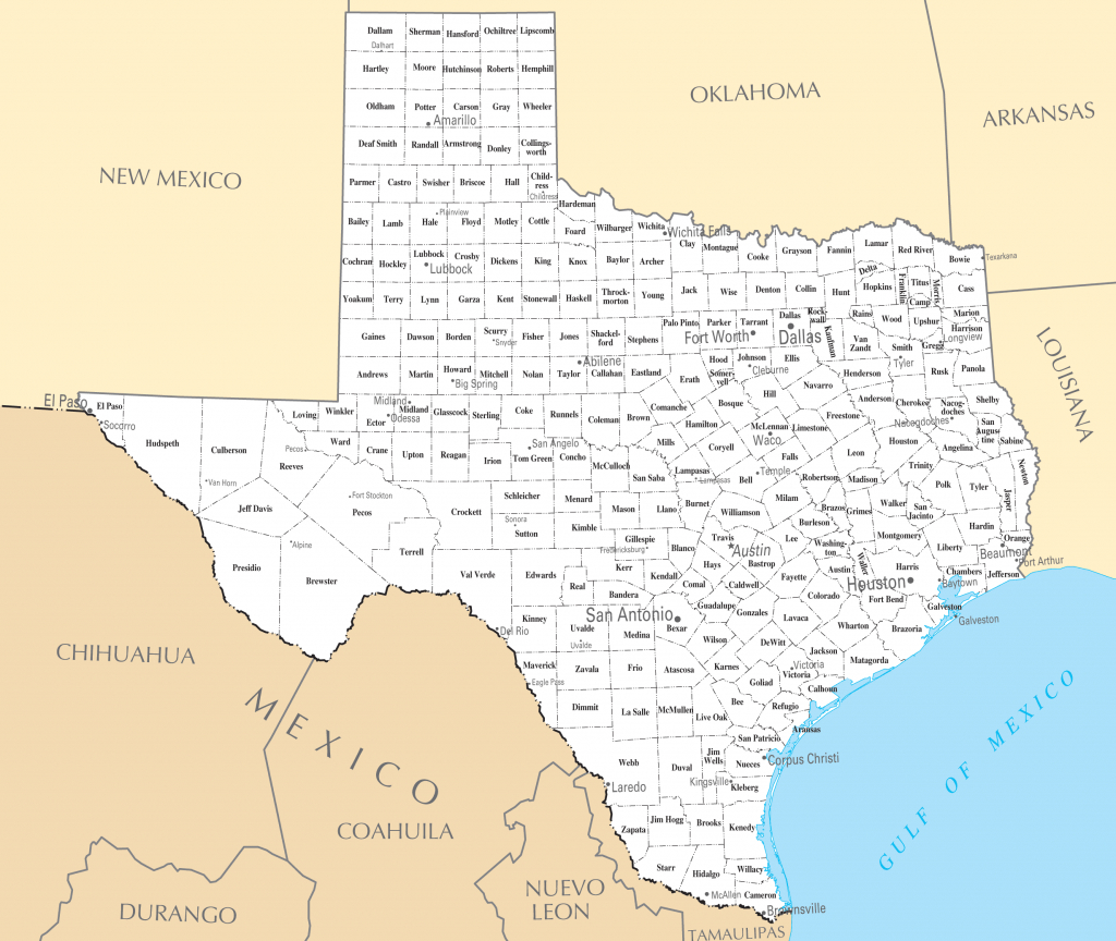 Printable Map Of Texas With Cities And Travel Information | Download - Printable Map Of Texas With Cities