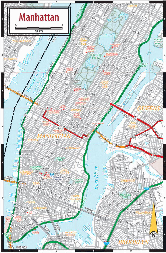 Printable Map Of Manhattan Pdf