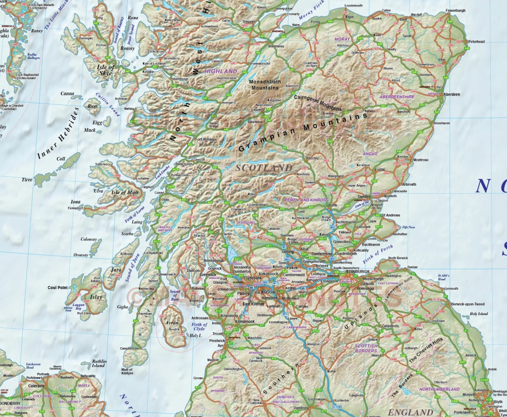 Printable Road Map Of Scotland And Travel Information | Download - Printable Road Map Of Scotland