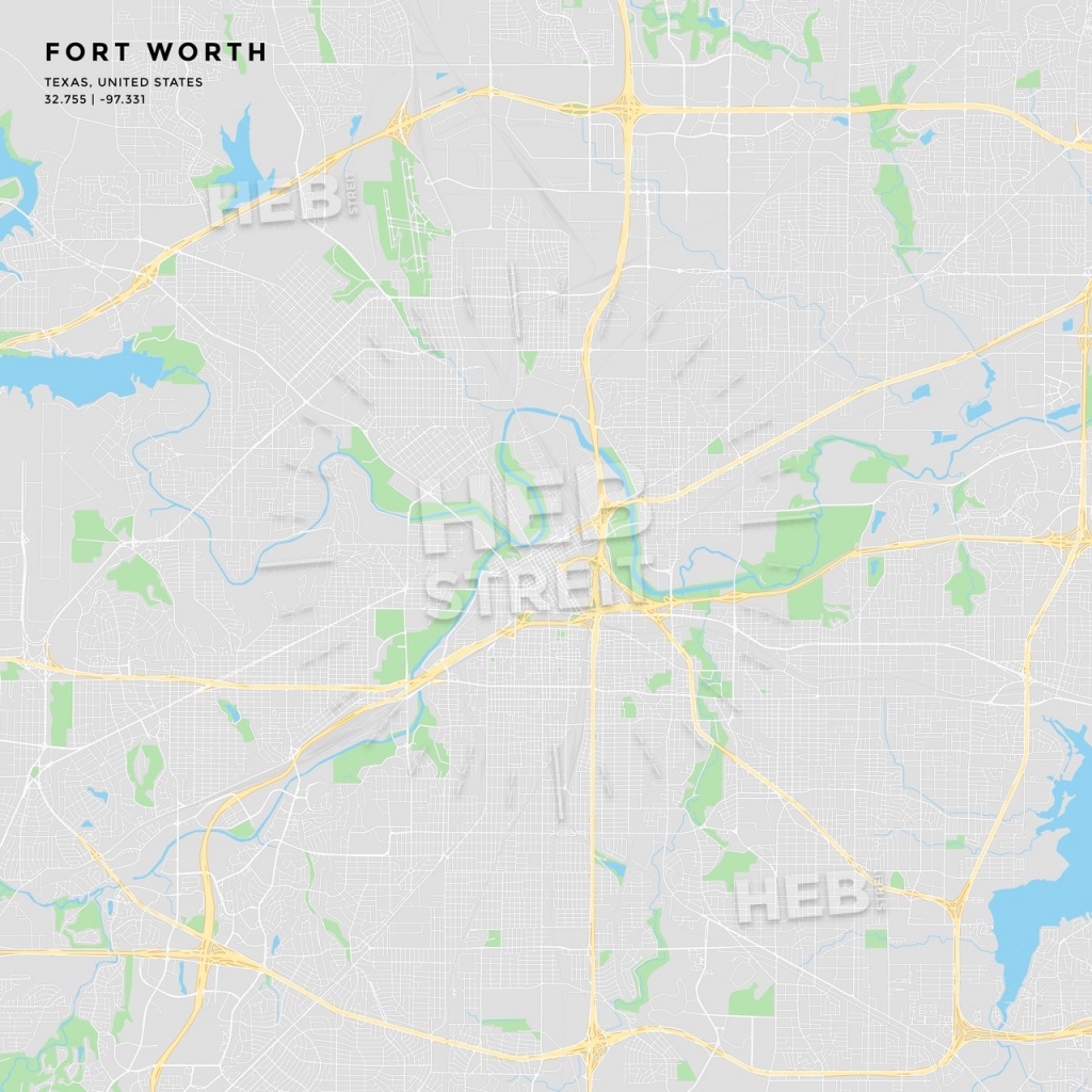 Printable Street Map Of Fort Worth, Texas | Hebstreits Sketches - Street Map Of Fort Worth Texas