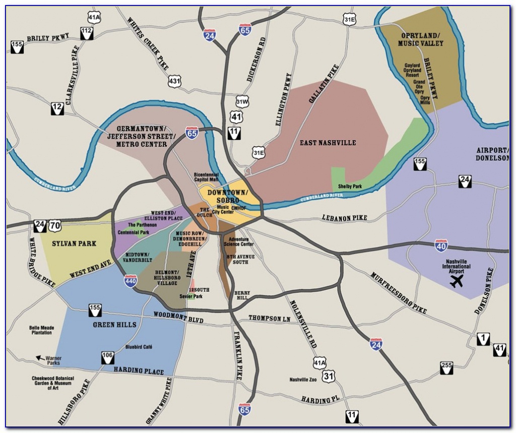 Printable Street Map Of Nashville - Maps : Resume Examples #xvlxbykmjq - Printable Map Of Nashville