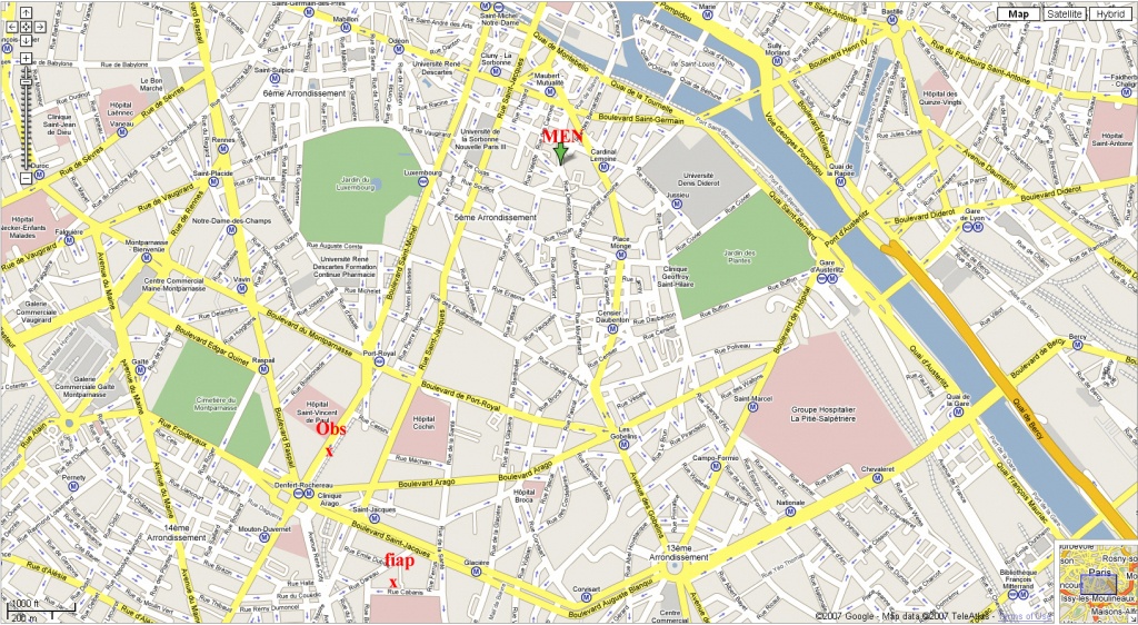 Printable Street Map Of Paris Download Printable Paris Street Map - Street Map Of Paris France Printable