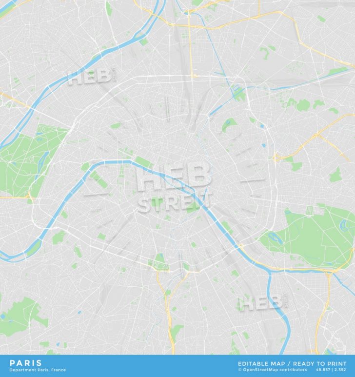 Street Map Of Paris France Printable
