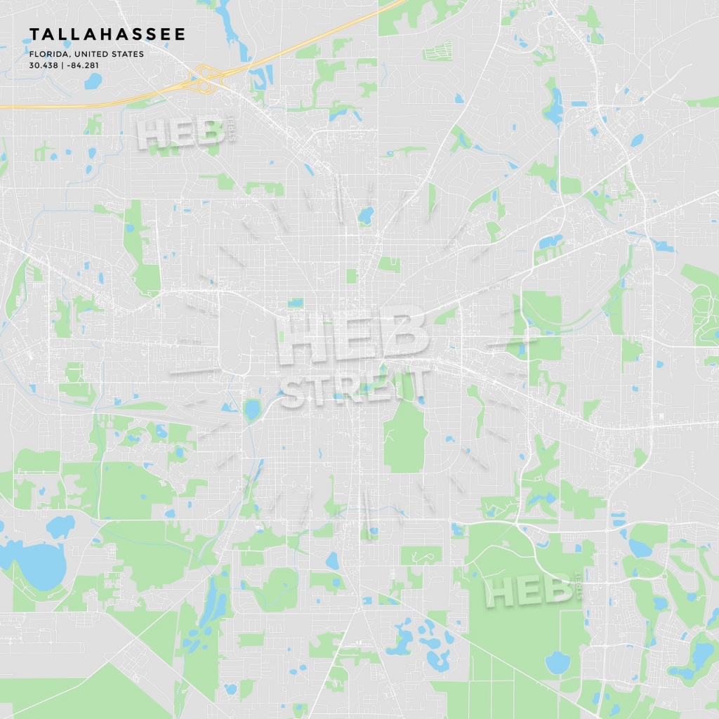 Printable Street Map Of Tallahassee, Florida | Hebstreits Sketches - Florida Street Map