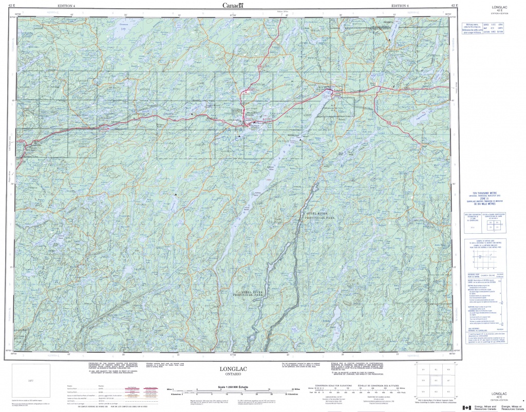 Printable Topographic Map Of Longlac 042E, On - Free Printable Topo Maps Online