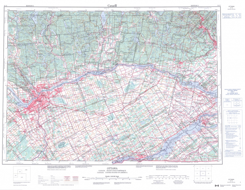 Printable Topographic Map Of Ottawa 031G, On - Printable Topo Maps