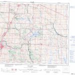 Printable Topographic Map Of Red Deer 083A, Ab   Printable Red Deer Map
