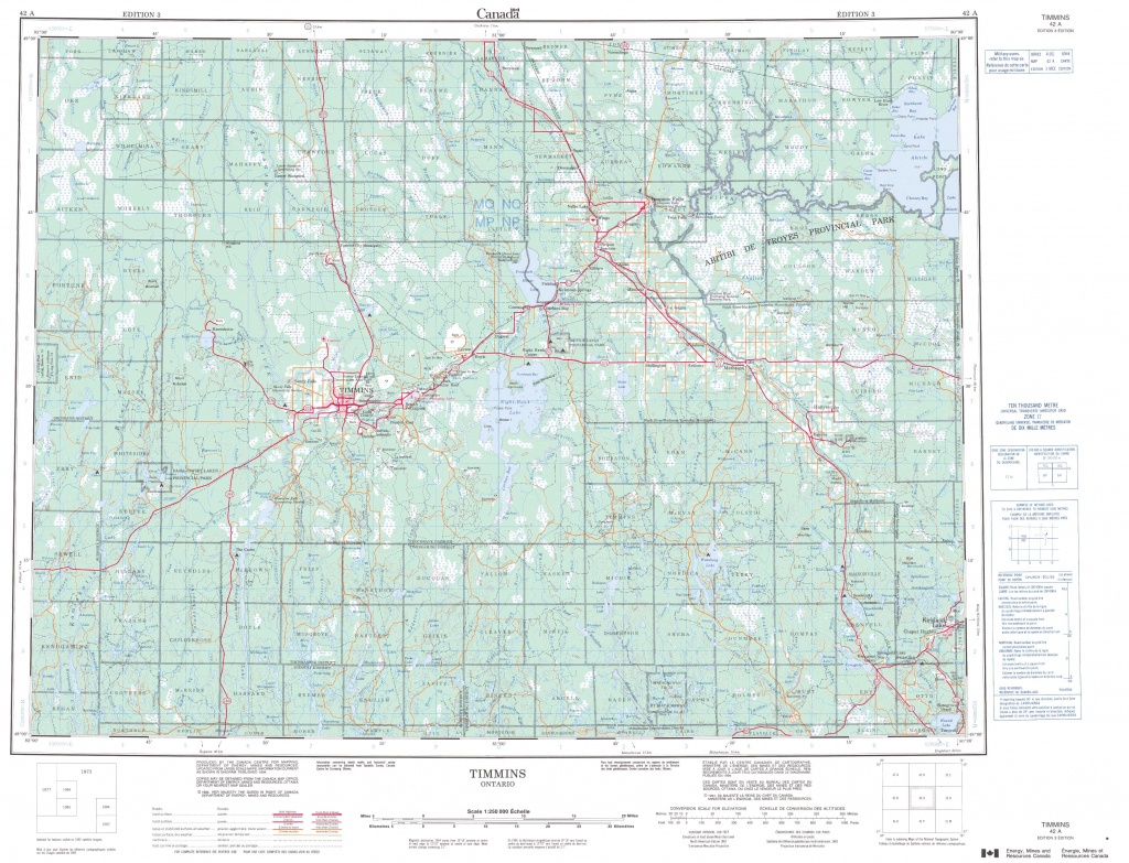 Printable Topographic Map Of Timmins 042A, On - Printable Topographic Maps