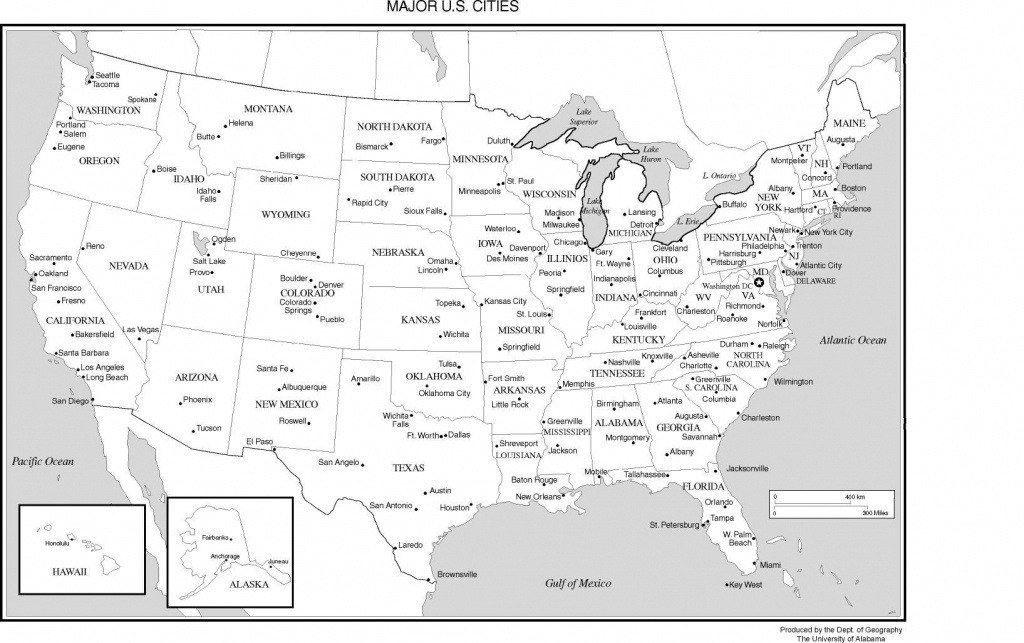 Printable Us Map With Major Cities And Travel Information | Download - Printable Map Of Usa States And Cities