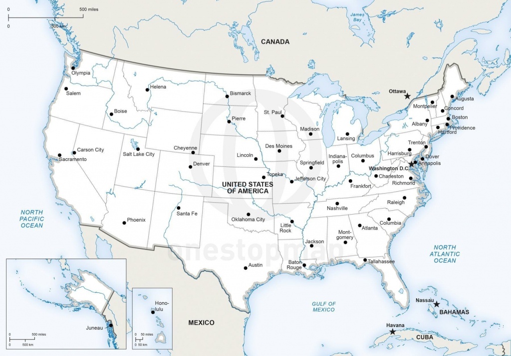Printable Us Map With Major Cities And Travel Information | Download - Printable Us Map With Cities