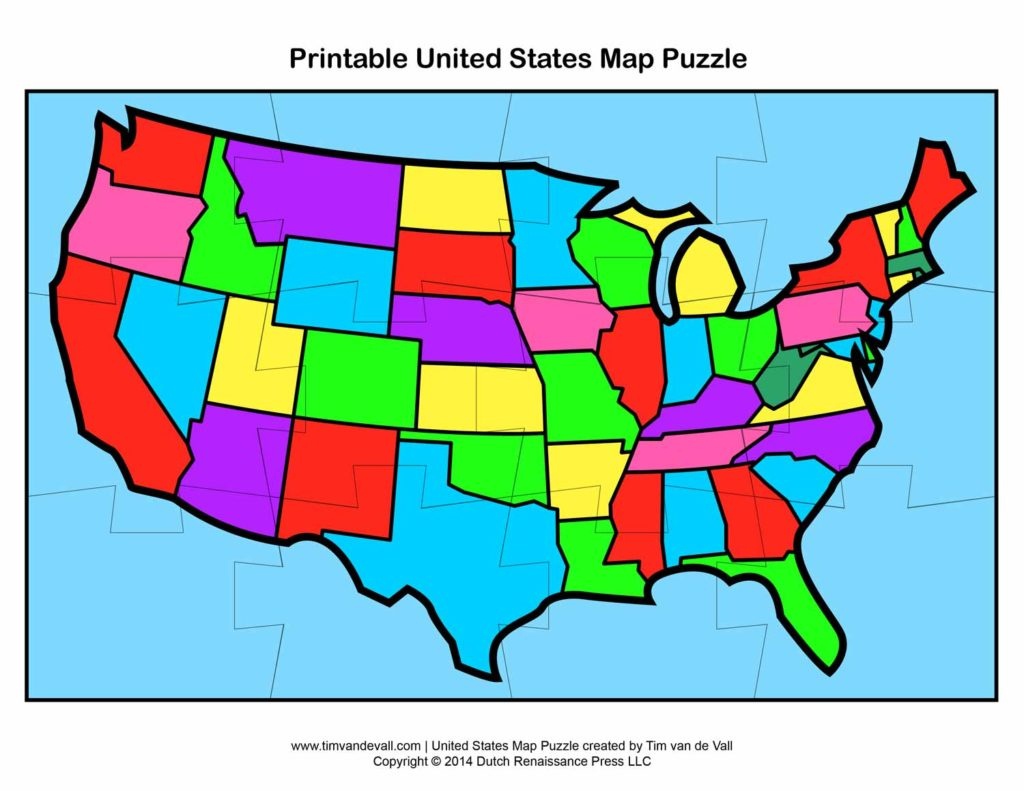 Printable Us State Map Puzzle - Capitalsource - United States Map Puzzle Printable