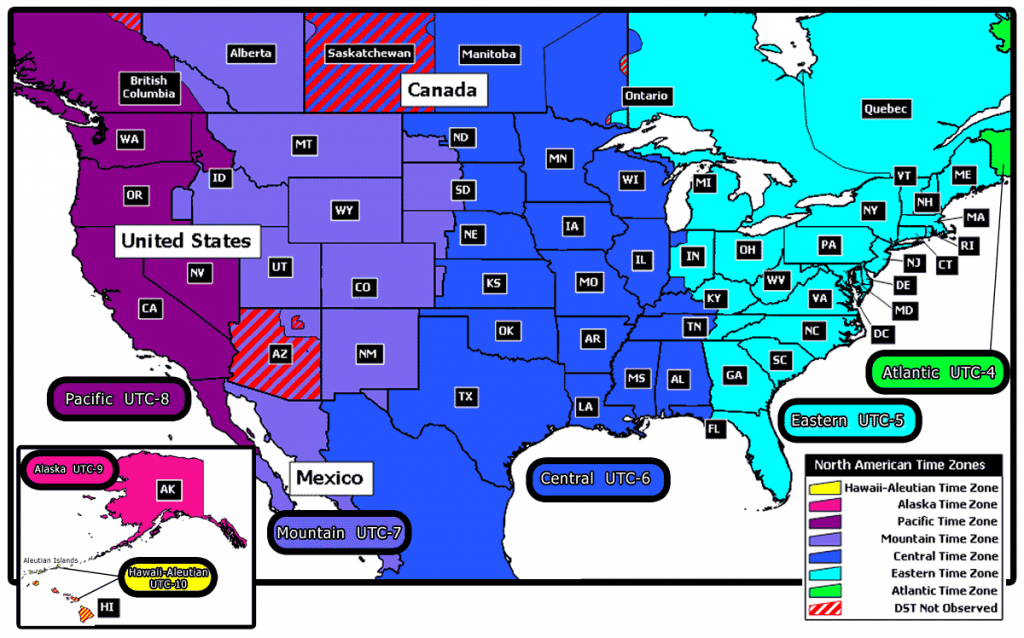 Printable Us Time Zone Map | Time Zones Map Usa Printable | Time - Printable Usa Time Zone Map