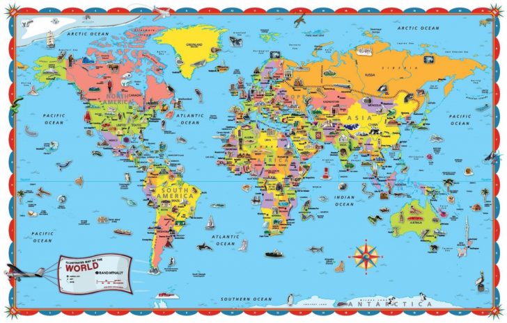 Printable World Map With Countries For Kids