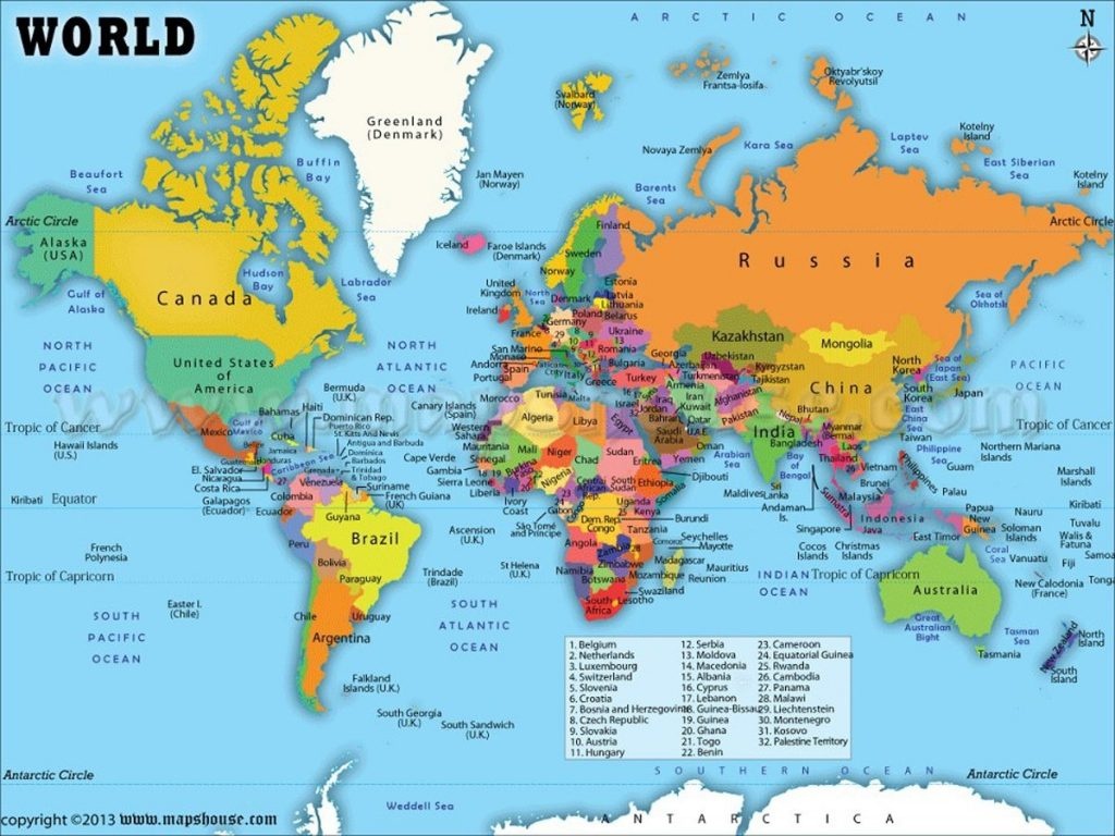Printable World Map With Countries Labeled Pdf And Travel - Printable World Map With Countries Labeled Pdf