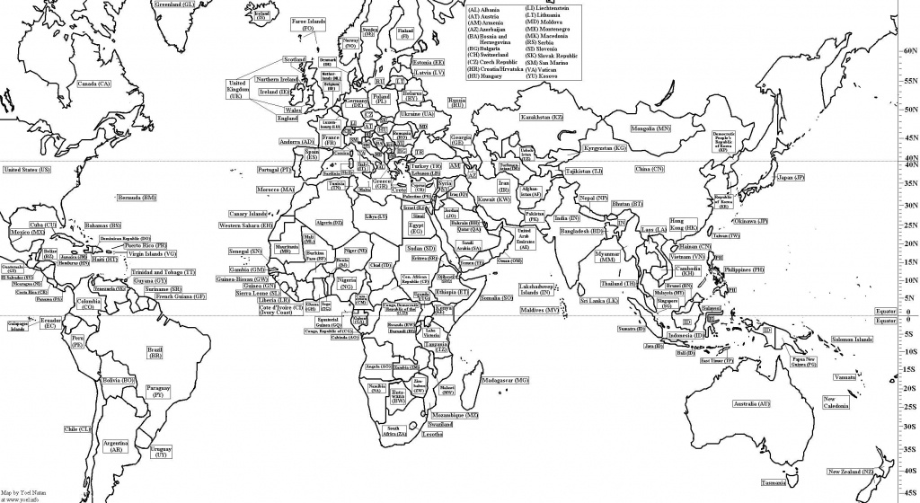 Printable World Map With Country Names | Danielrossi - World Map Printable With Country Names