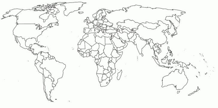 World Map Outline Printable For Kids