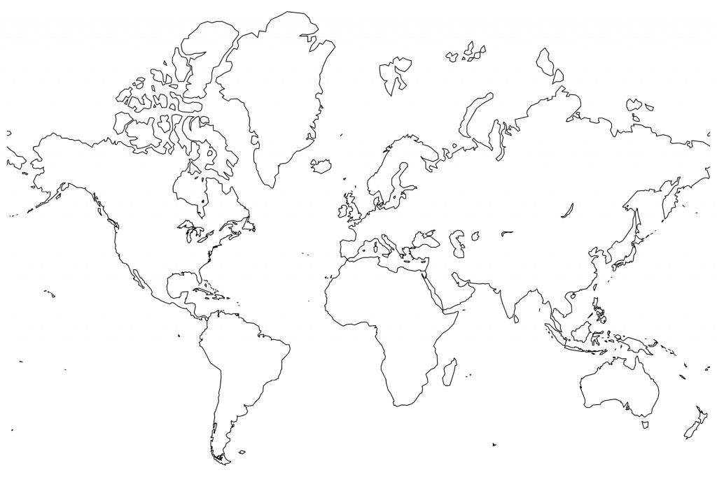 Printable World Maps In Black And White And Travel Information - Full Page World Map Printable