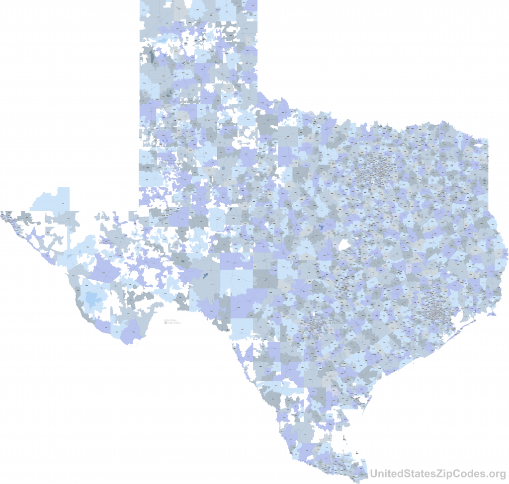 Printable Zip Code Maps - Free Download - Texas Zip Code Map