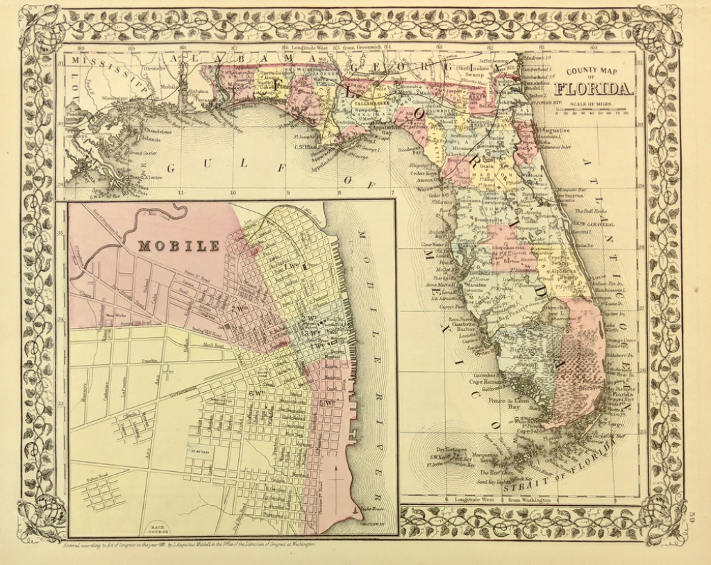 Prints Old &amp;amp; Rare - Florida - Antique Maps &amp;amp; Prints - Antique Florida Maps For Sale