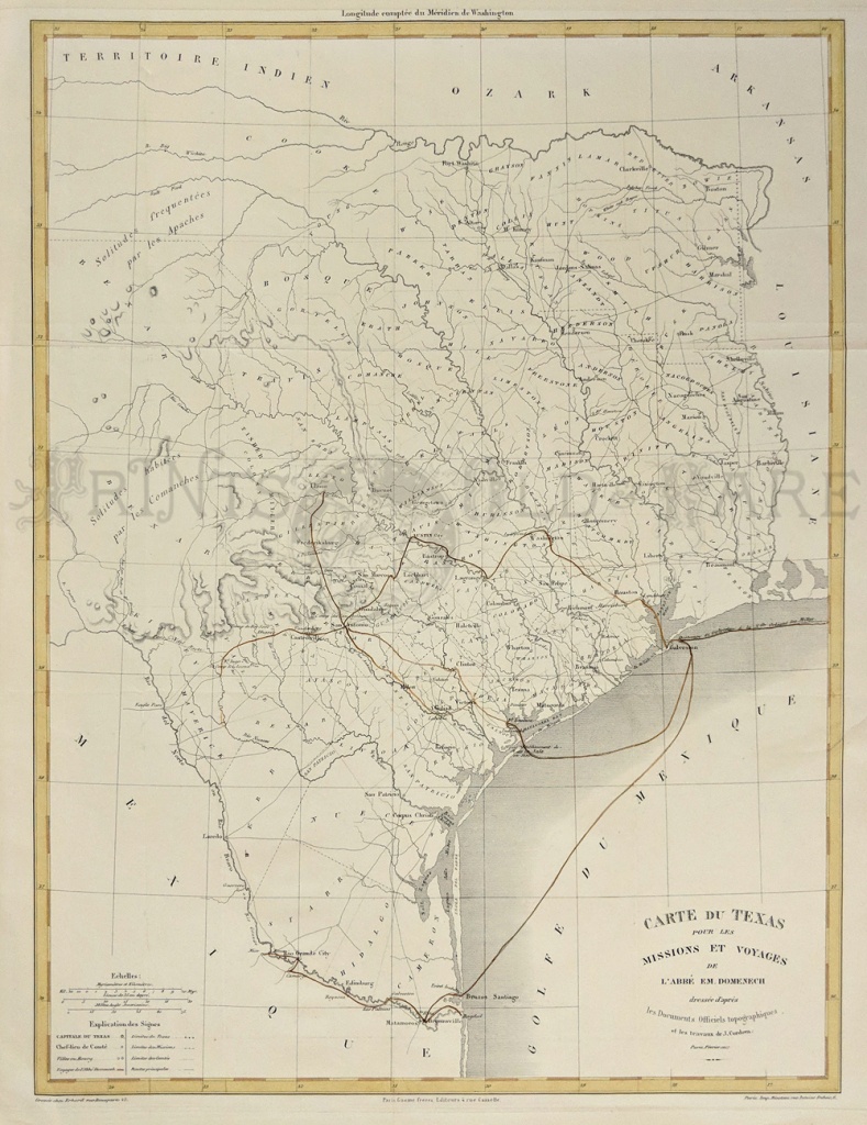 Prints Old &amp;amp; Rare - Texas - Antique Maps &amp;amp; Prints - Antique Texas Maps For Sale