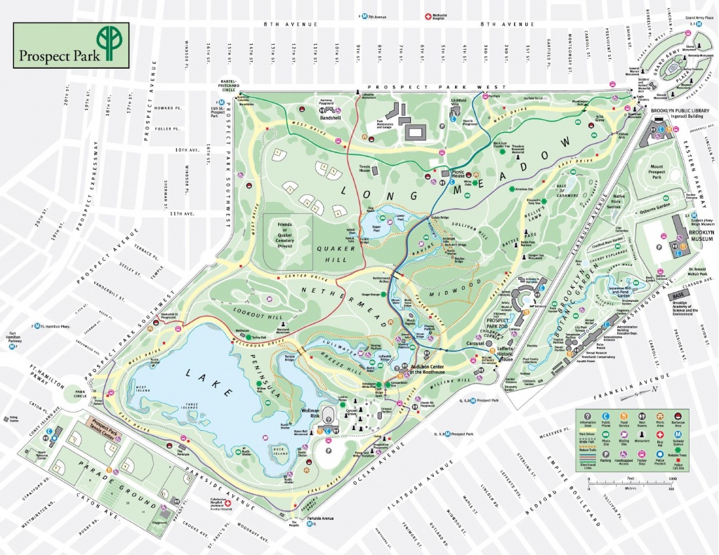Prospect Park Map - Prospect Park Brooklyn New York • Mappery - Prospect Park Map Printable