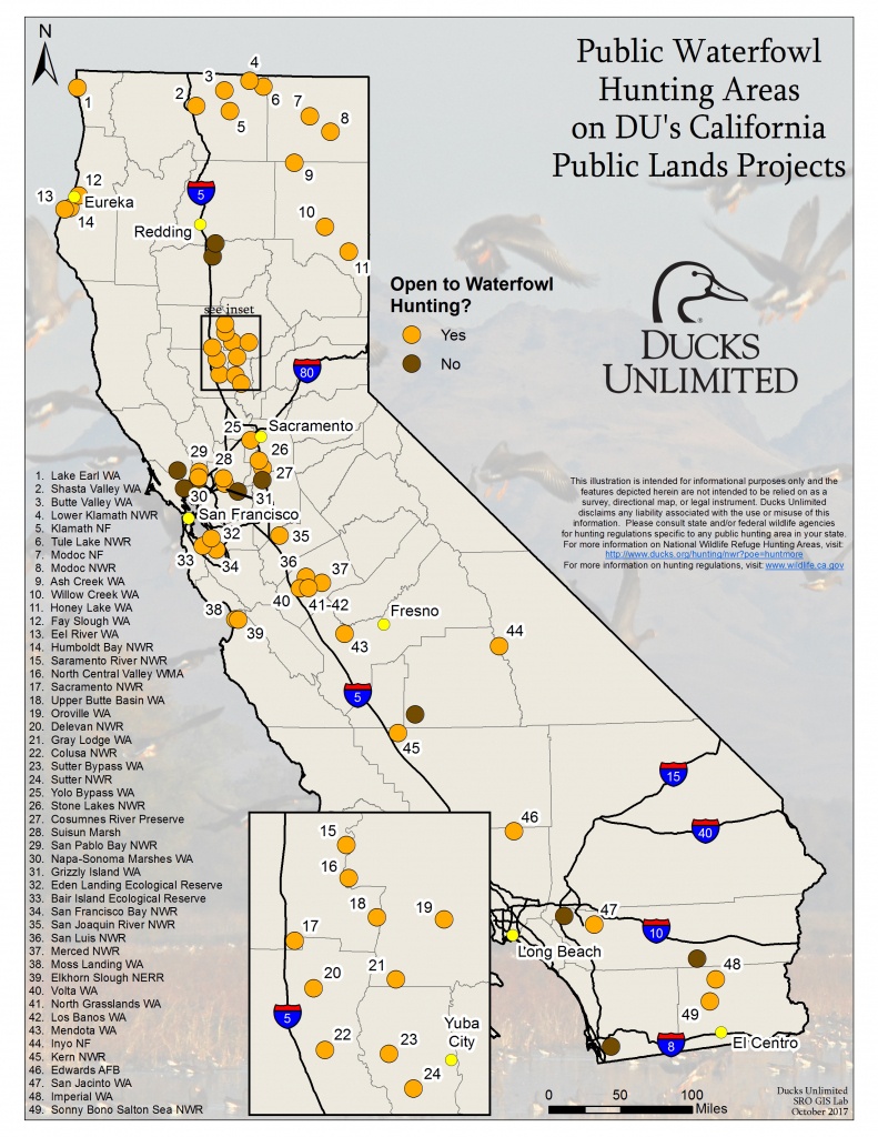Public Waterfowl Hunting Areas On Du Public Lands Projects - California Public Lands Map