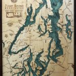 Puget Sound Bathymetric Wood Chart | Books Maps Type Graphics   Vashon Island Map Printable