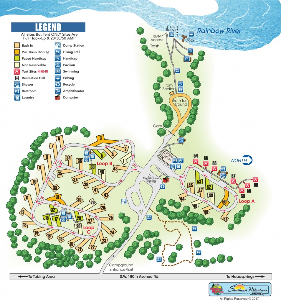 Campground Map - Silver River State Park - Ocala - Florida - Florida ...
