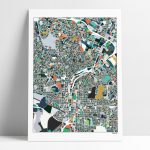 Raleigh Raleigh Nc Raleigh Map Raleigh Print City Map | Etsy   Printable Map Of Raleigh Nc