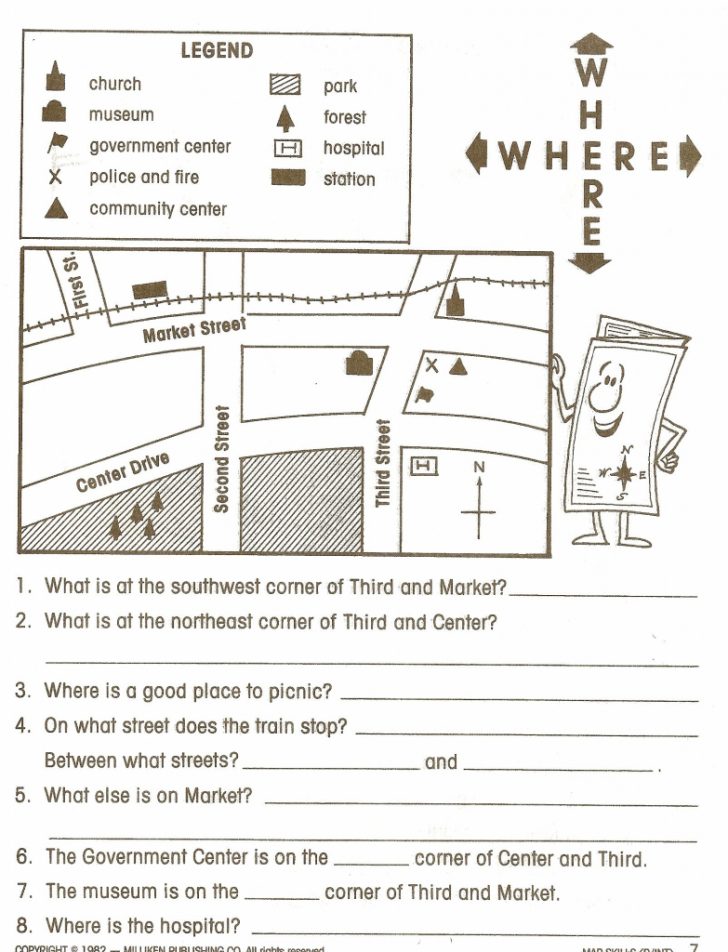 6Th Grade Map Skills Worksheets Printable