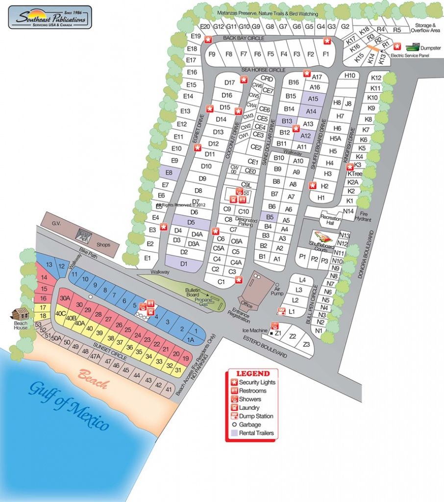 Red Coconut Rv Park, Llp - Map Of Fort Myers Beach Florida