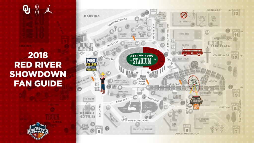 Red River Showdown Fan Guide - The Official Site Of Oklahoma Sooner - Texas State Fair Parking Map