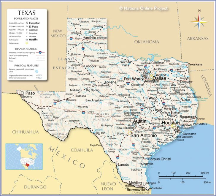 Complete Map Of Texas
