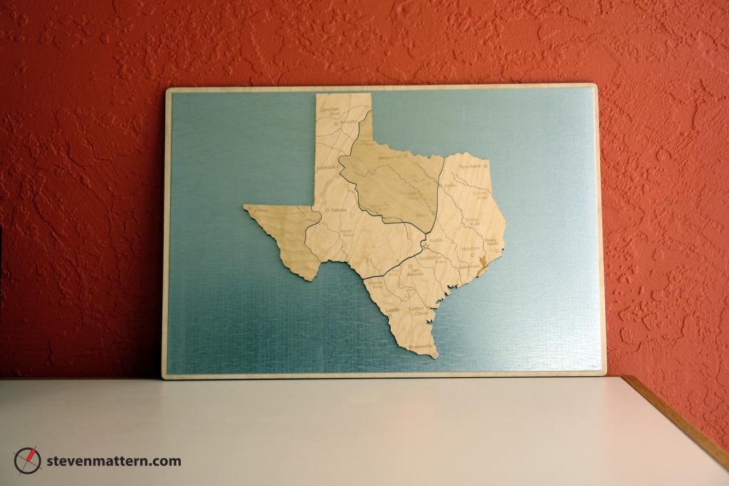 Regions Of Texas Map Puzzle Birch Plywood | Etsy - Texas Map Puzzle